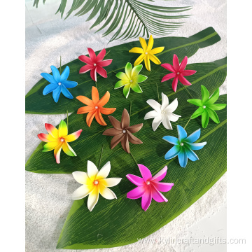 4" Hot Selling Handmade Foam Plumeria Hair Pick